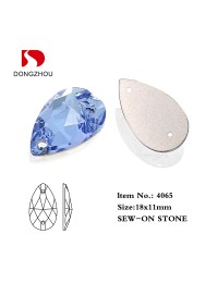 DZ 4065 18X11 MM tear drop crystal sew on stone 